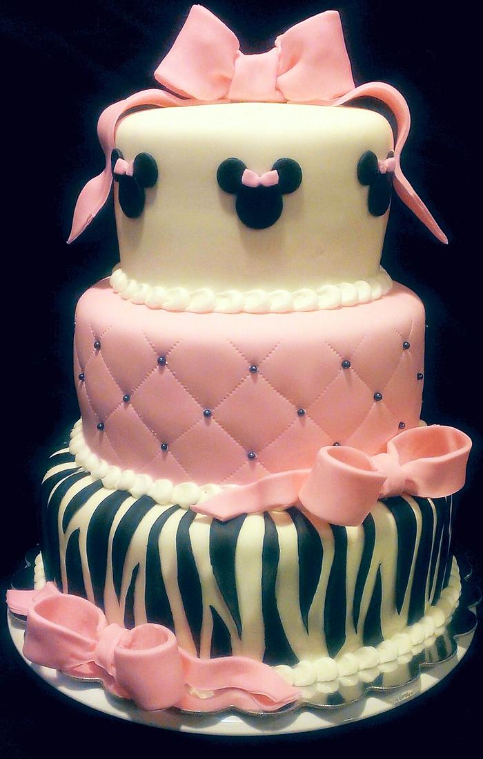 Wild About Minnie Baby Shower Cake