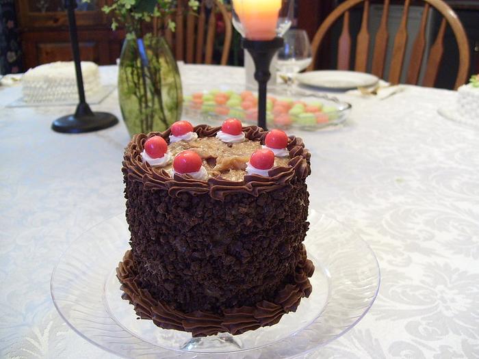 Miniature German Chocolate Tasting Cake