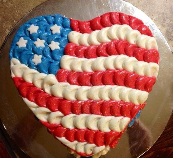 Patriotic birthday cake