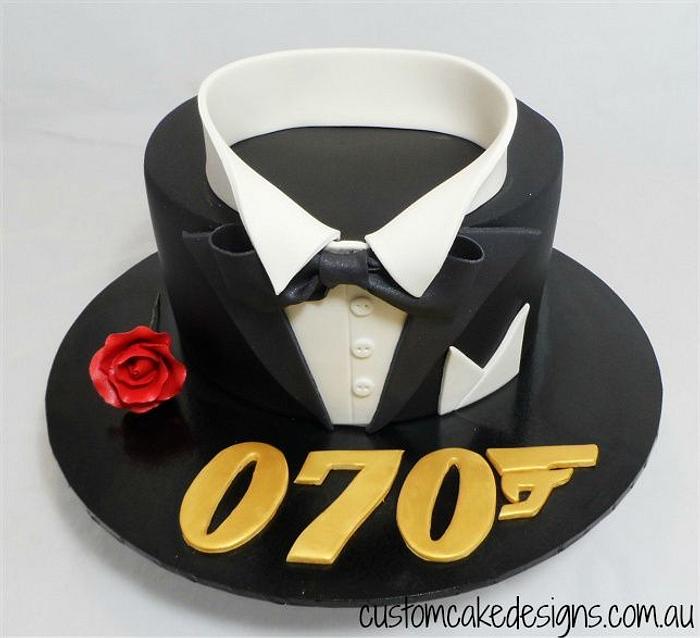 007 70th Birthday Cake