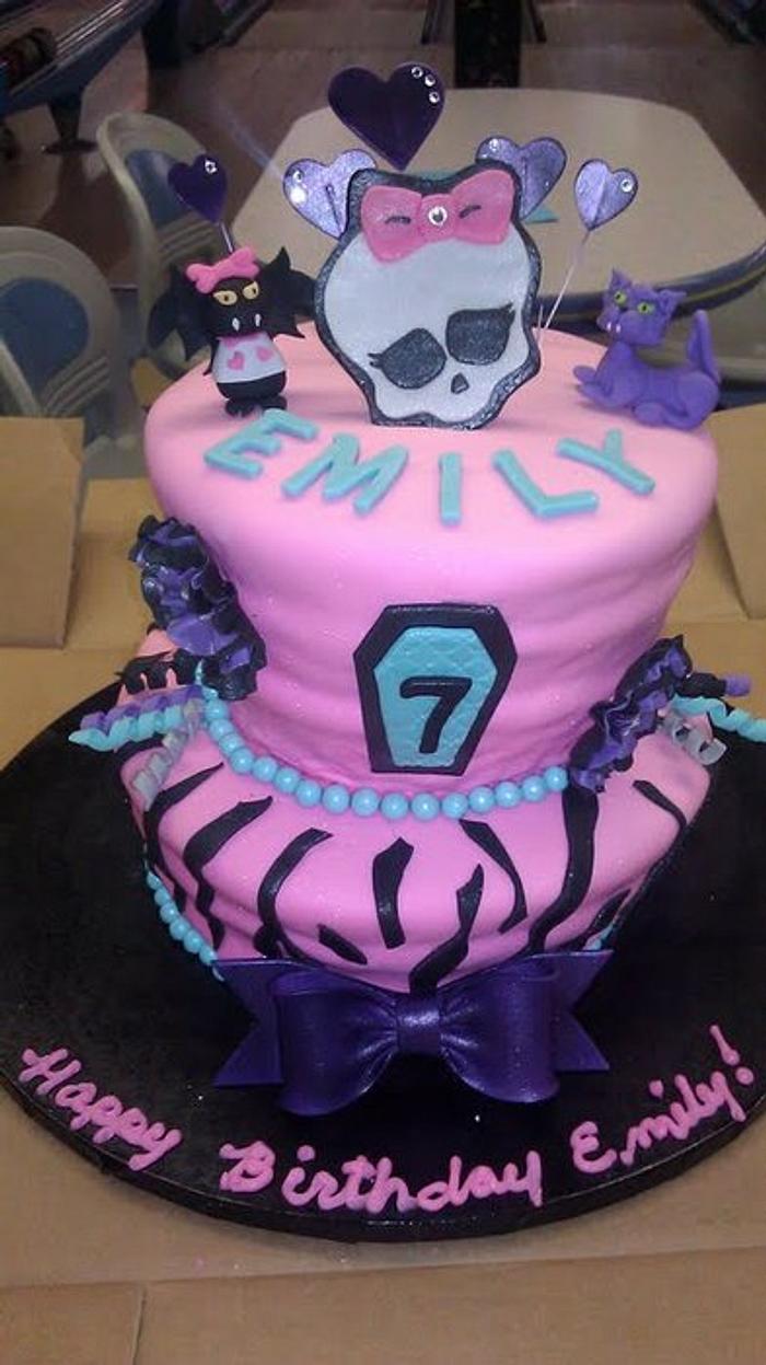 Monster High Themed Birthday Cake 