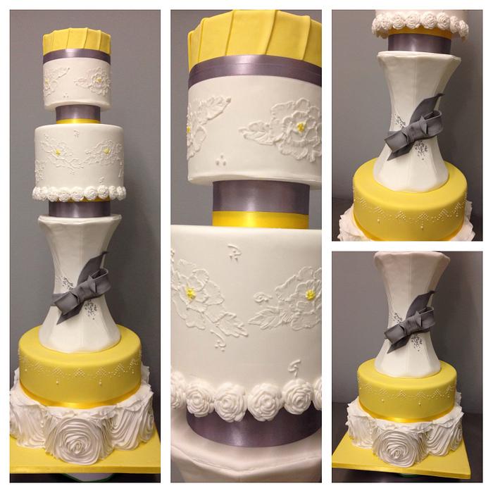 Rosette wedding cake