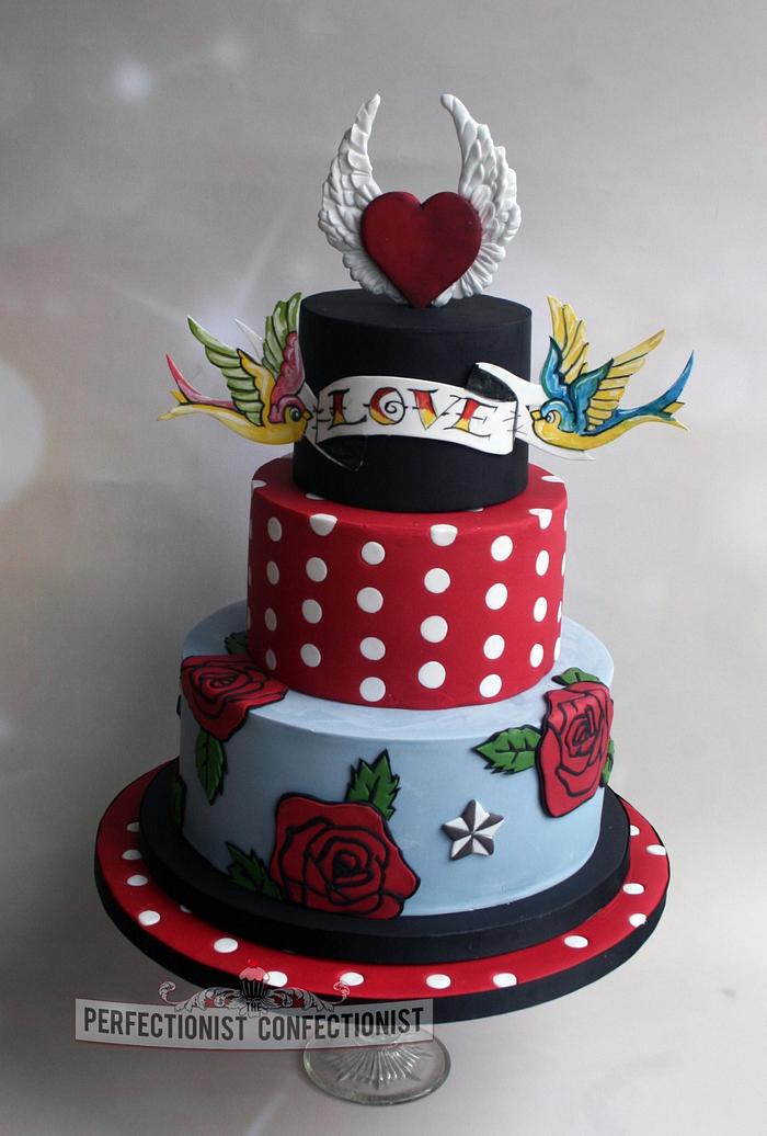 Rockabilly Wedding Cake 