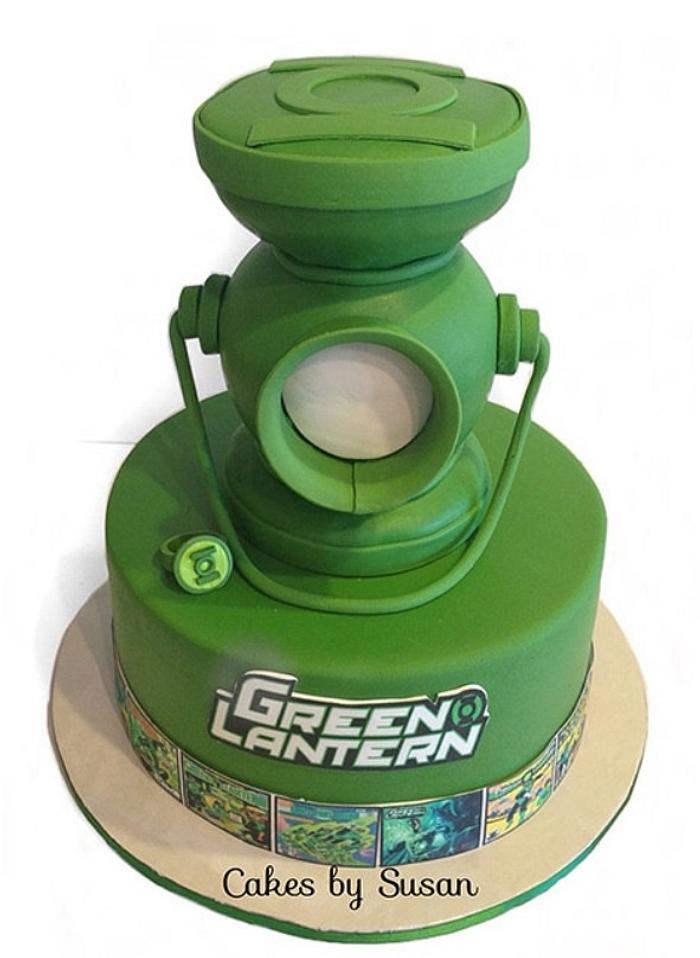 Green lantern grooms cake
