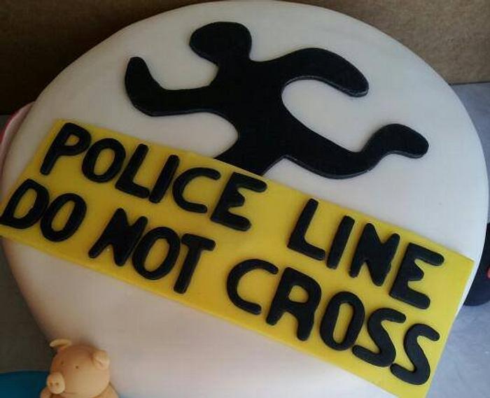 Crime Scene Police Officer Cake