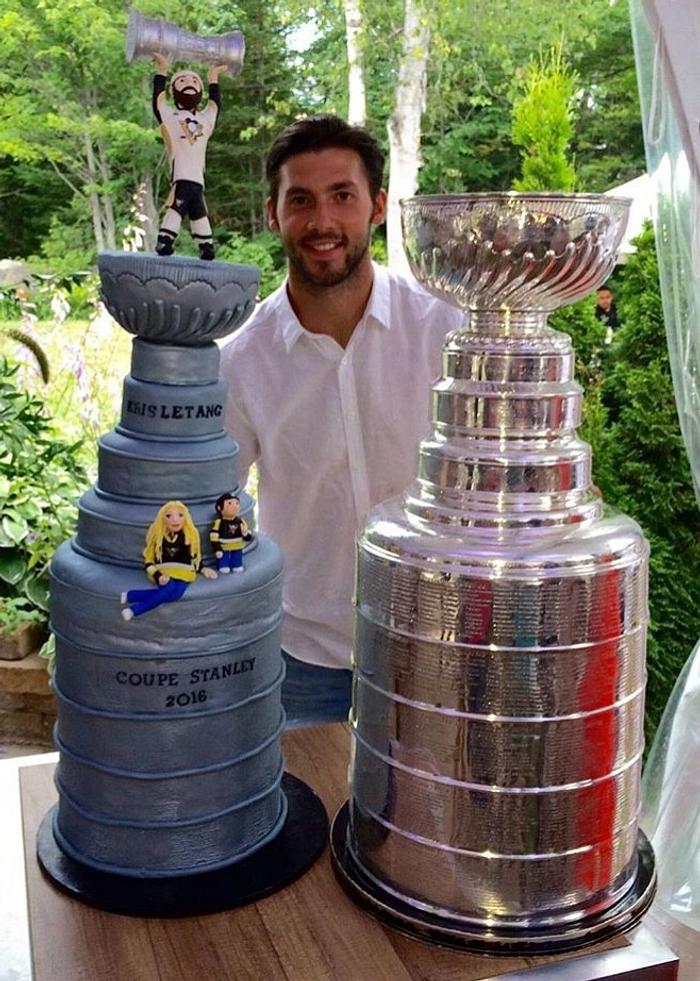 Stanley Cup cake for Kris Letang
