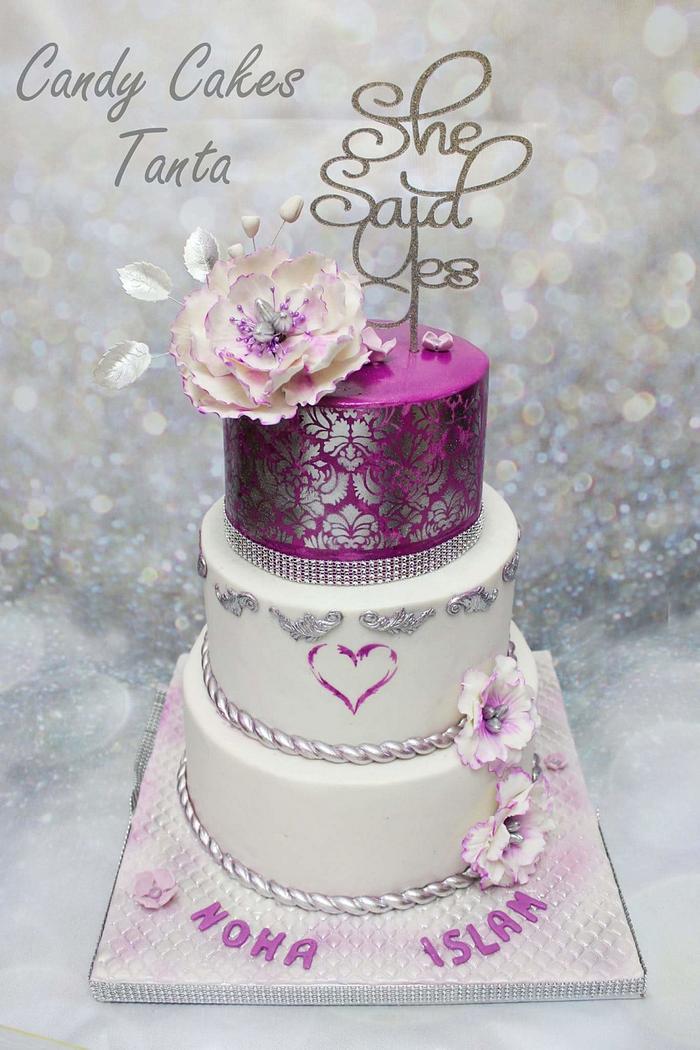 Purple heart cake 