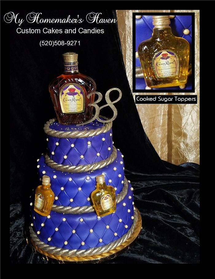 #3Tier Crown Royal Cake