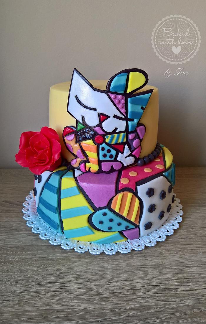 Romero Britto inspired cake