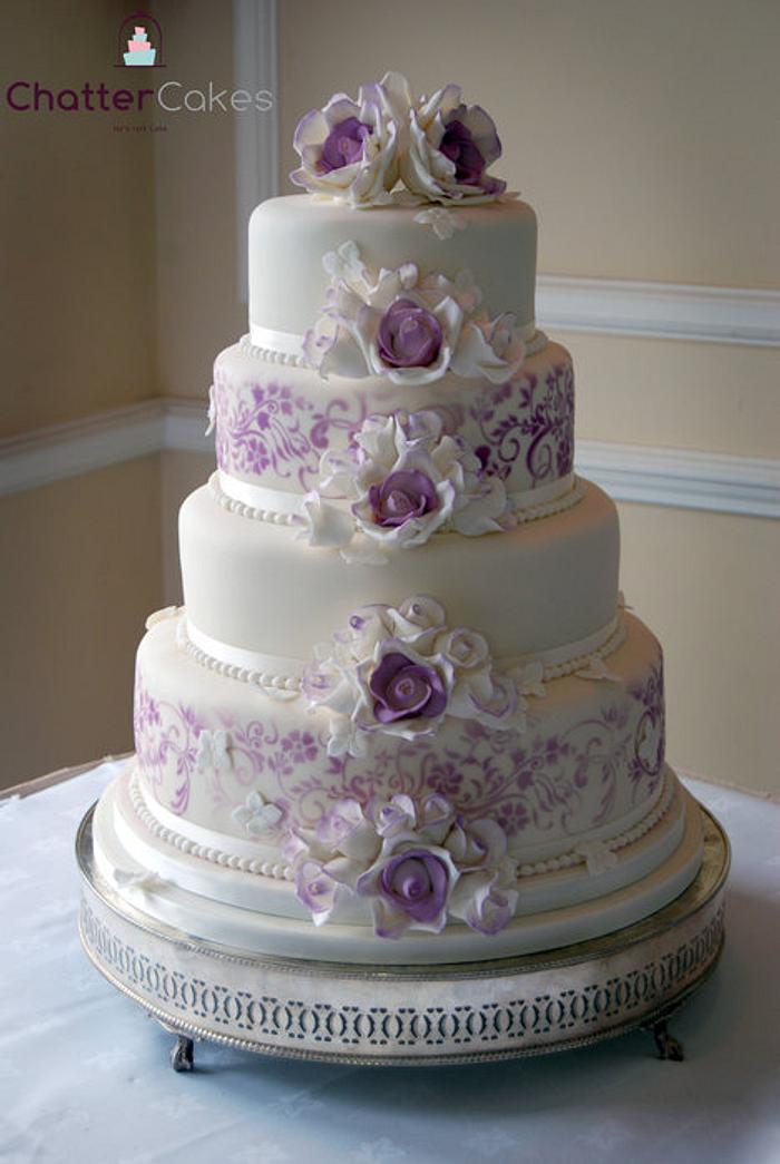 Violet vintage cake