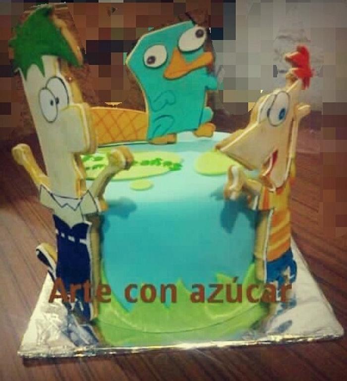 Phineas and Ferb cake 