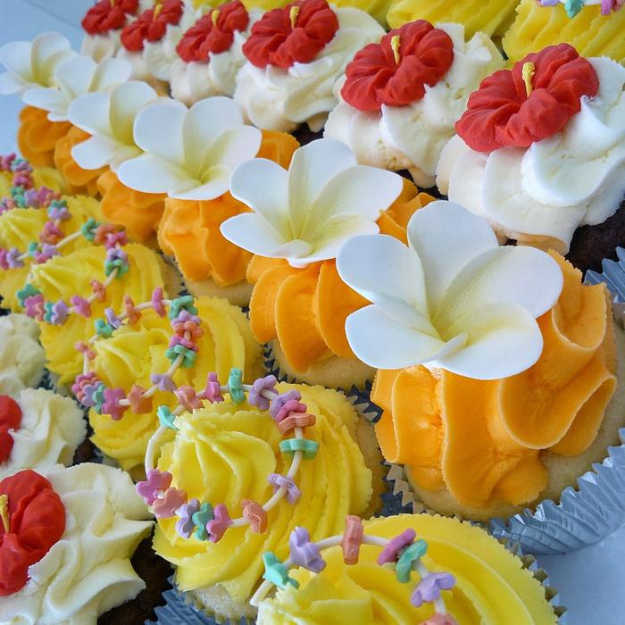 Hawaiian inspired cupcakes