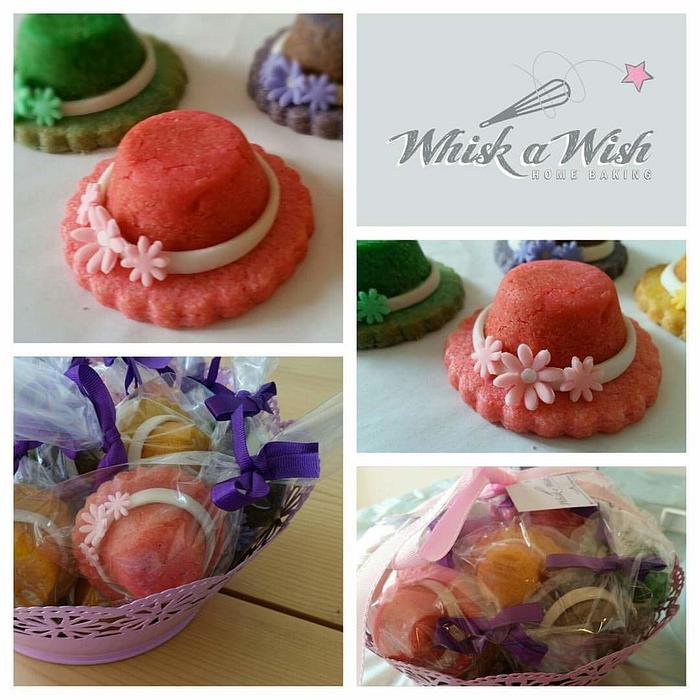mother's day hat cookies