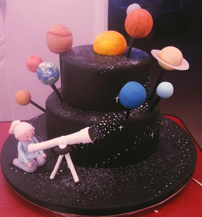 Solar system cake 
