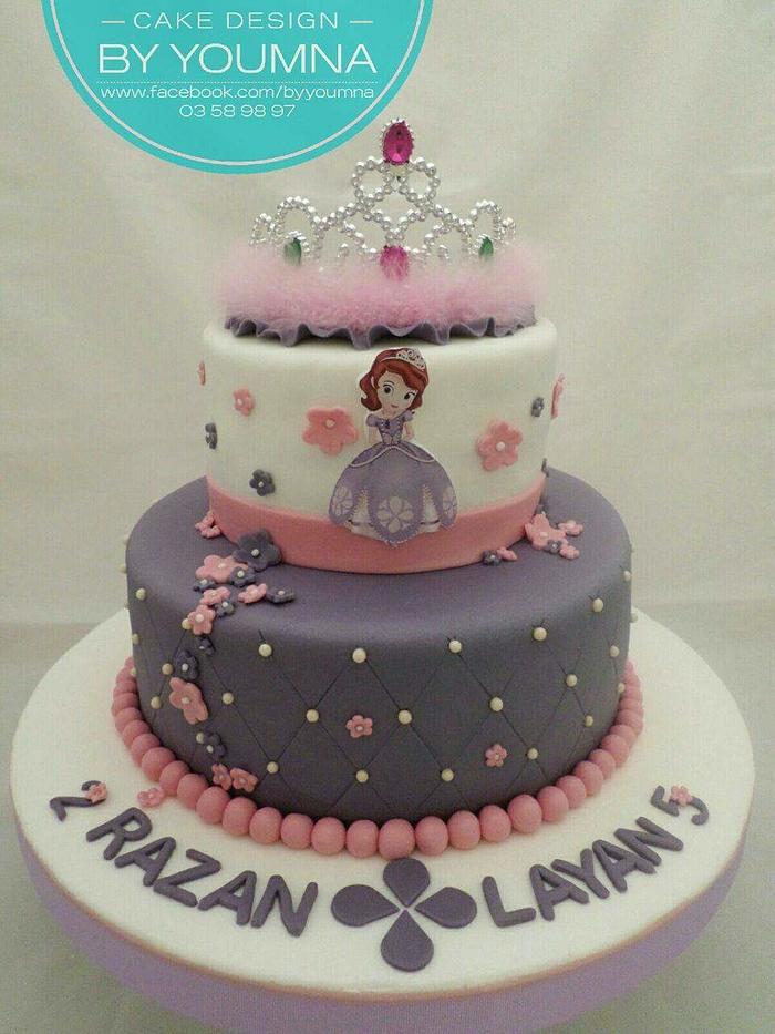 Easy and quick sofia the first cake design | boiled icing - YouTube