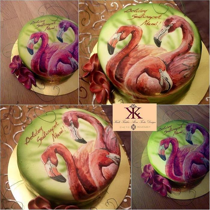 Flamingos cake