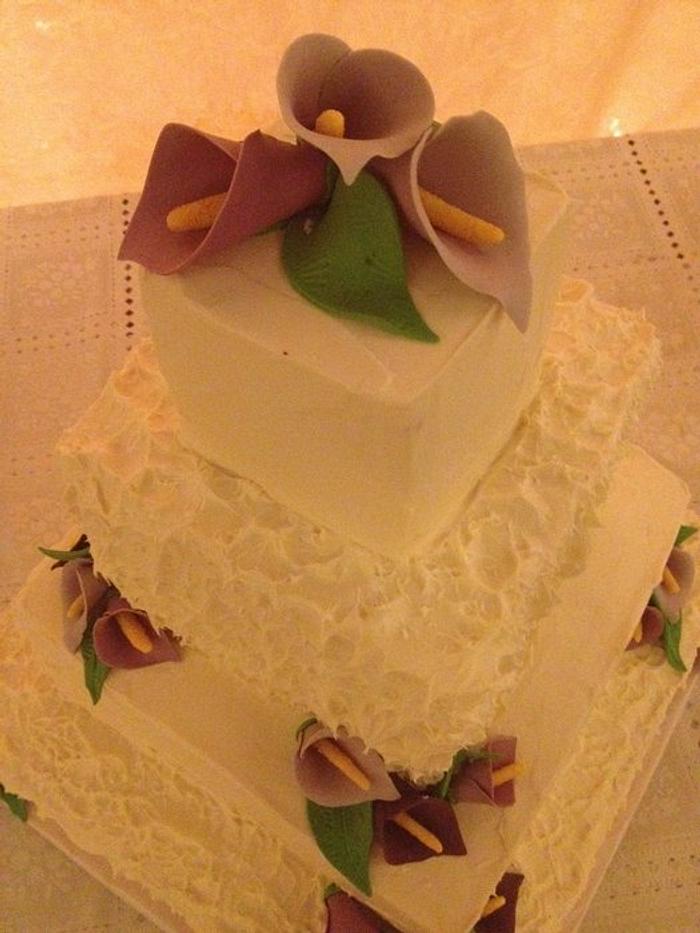 Calla Lilly wedding cake