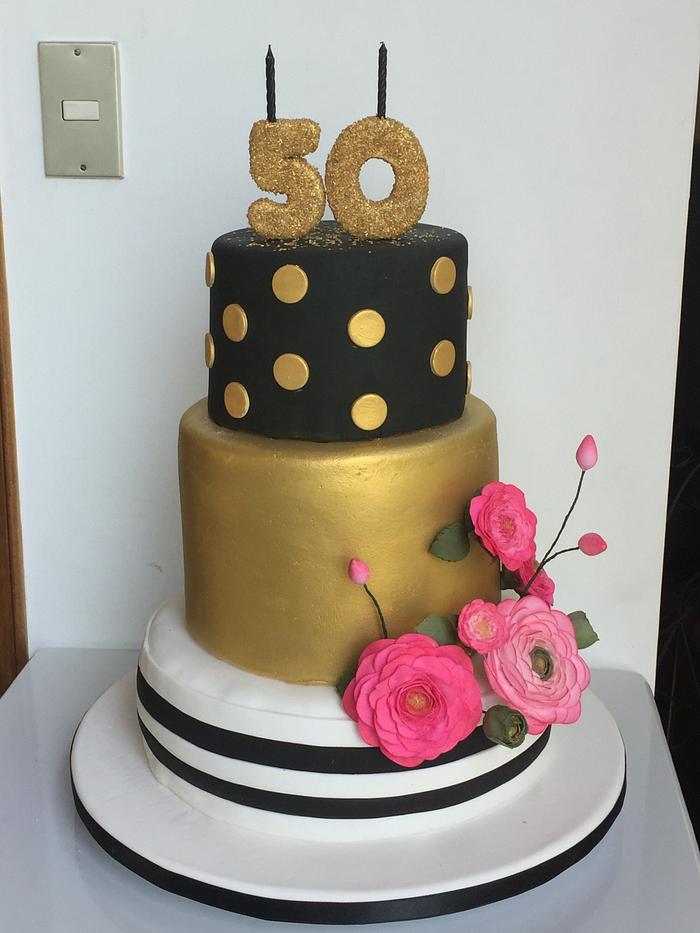 50th cakes flower