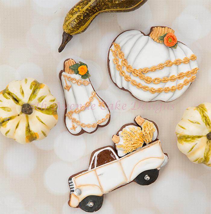 Decorated Vintage Pumpkin Cookies 🍂🍁🌻