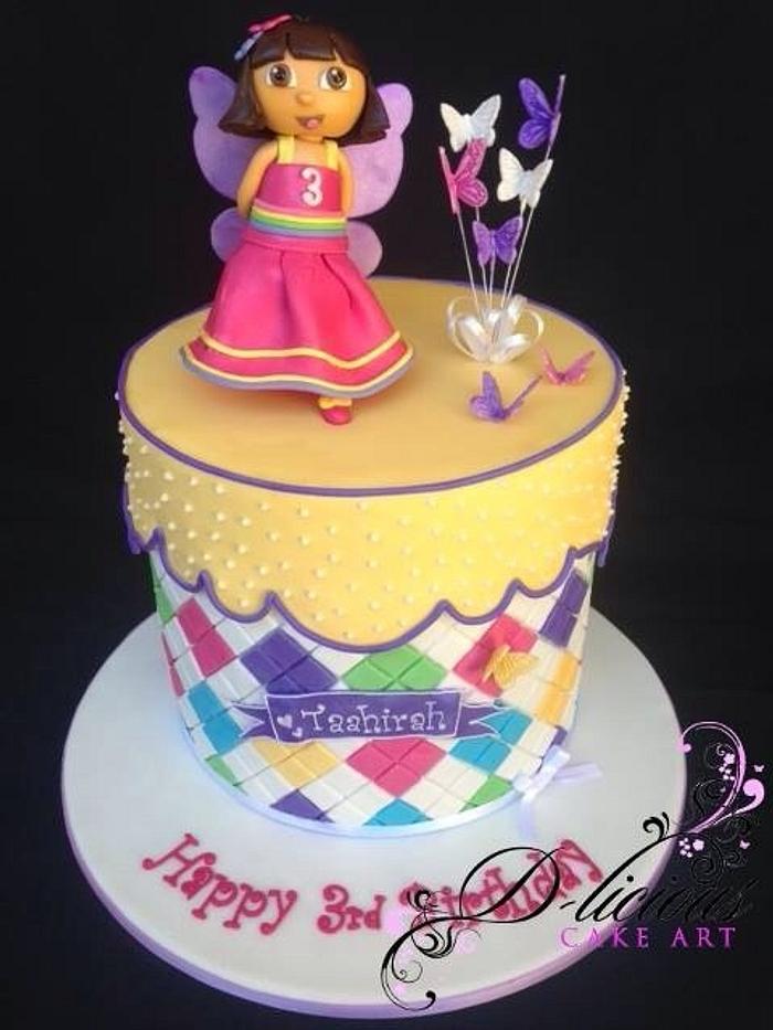 Dora Themed Cake