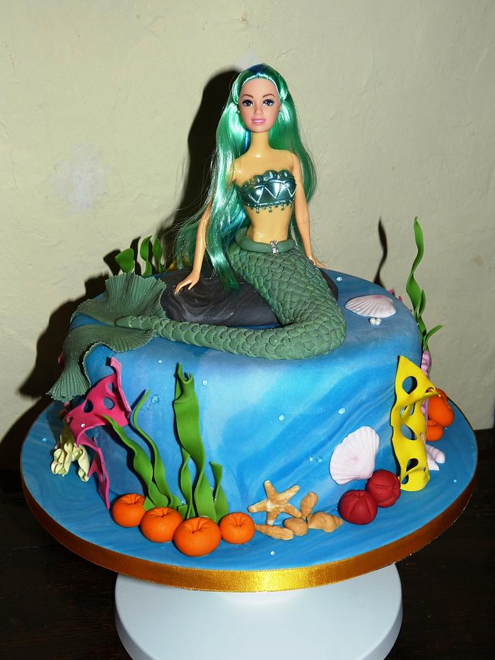 jal pari wala cake | waterprinsess cake | jalpari cake design |  girl'birthday cake | cake decorating - YouTube