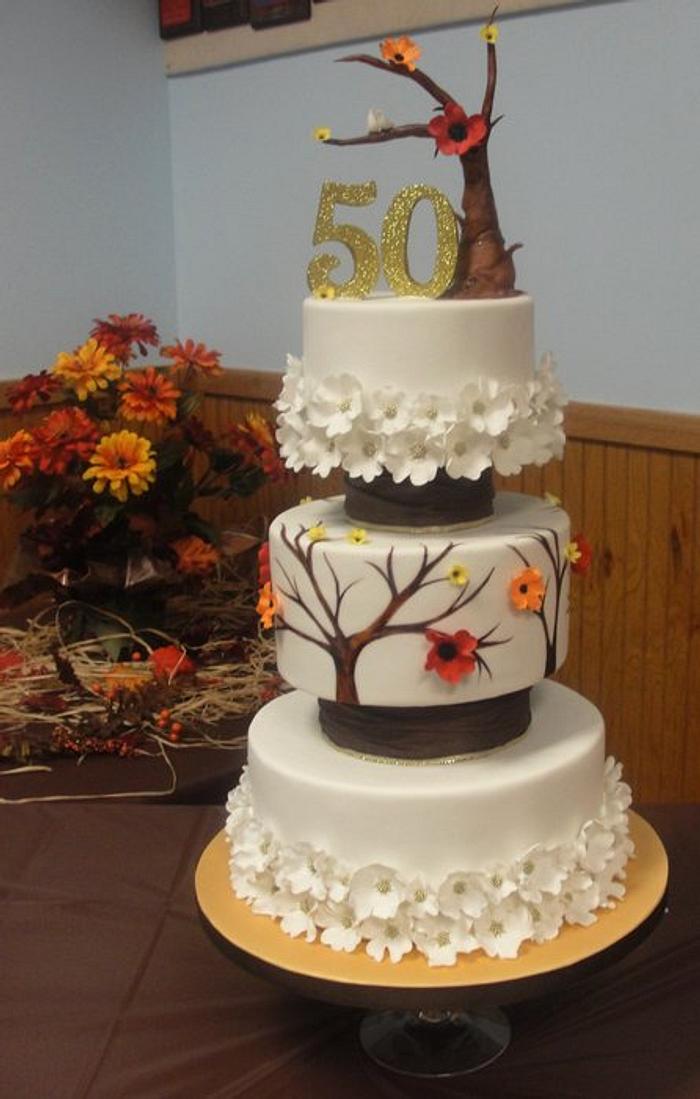 50th Anniversary Autumn Cake