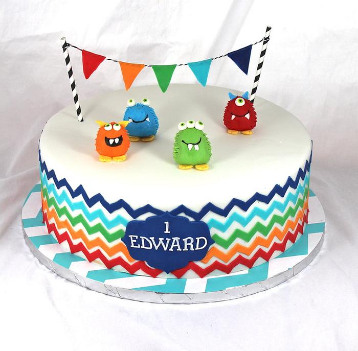 Monster theme cake