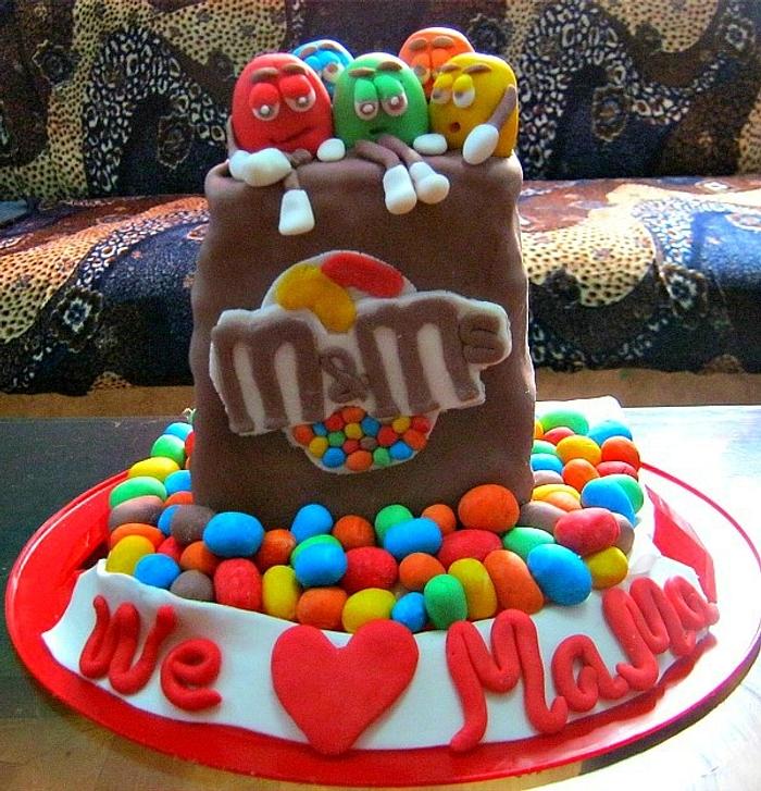 M&M cake