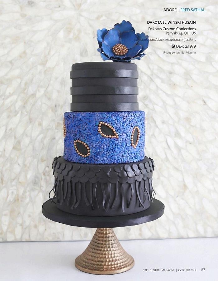 Fashion inspired cake for CC magazine 