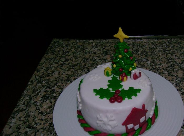Christmas cake i did for a friend