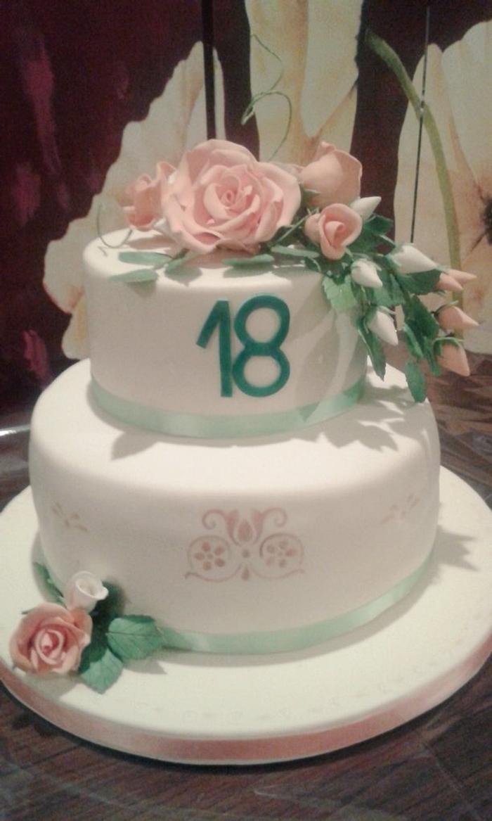 romantic 18th cake
