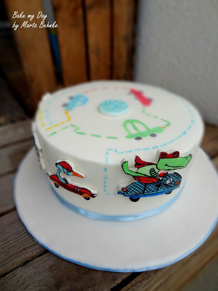 Happyoi - A 1kg Chocolate cake with a gangster car printed... | Facebook