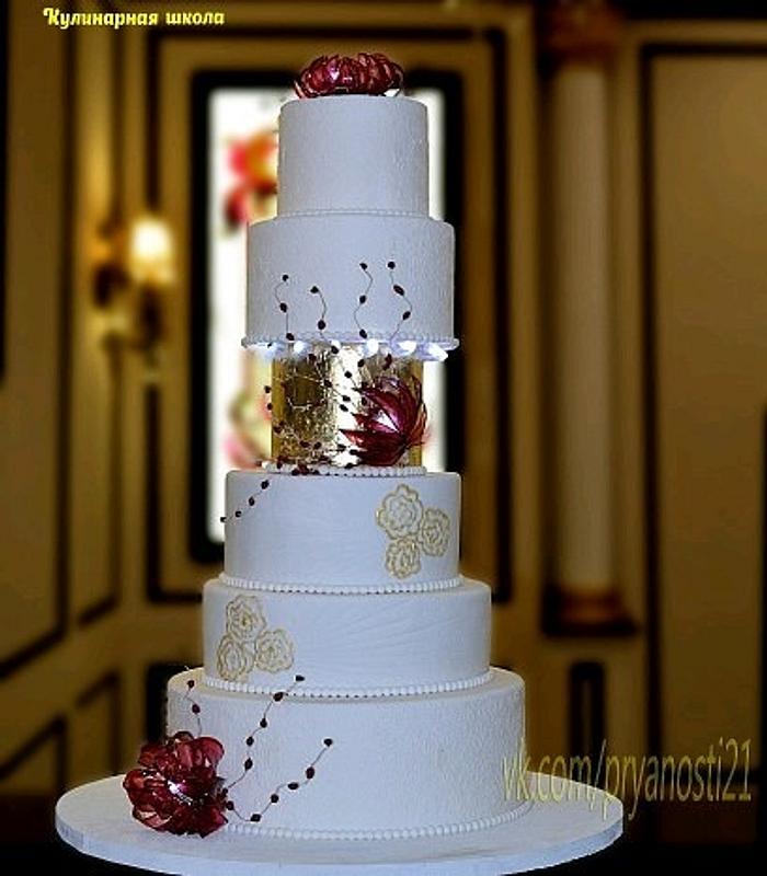 Торт для гранатовой свадьбы - Decorated Cake by Anna - CakesDecor