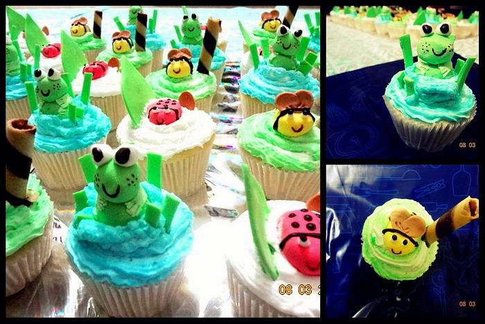 Insect themed cupcakes