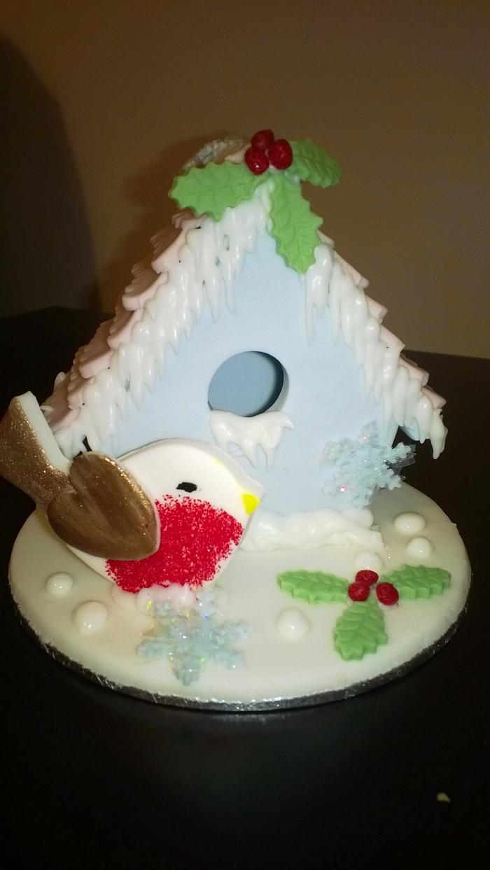 Christmas Bird House Topper
