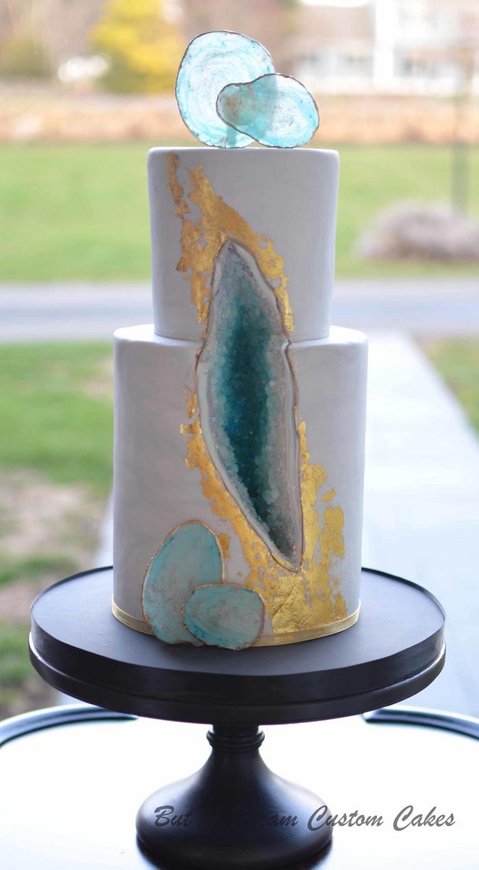 Geode and Agate Cake