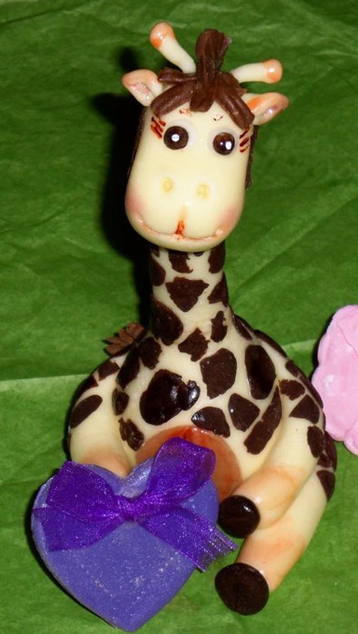 Giraffe cake topper