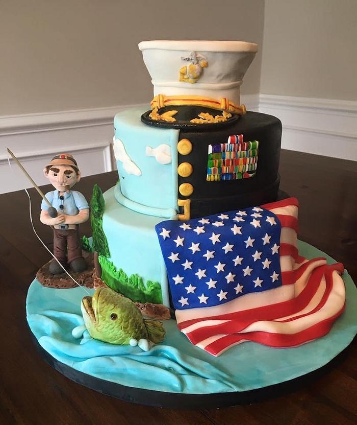 USMC Retirement Cake