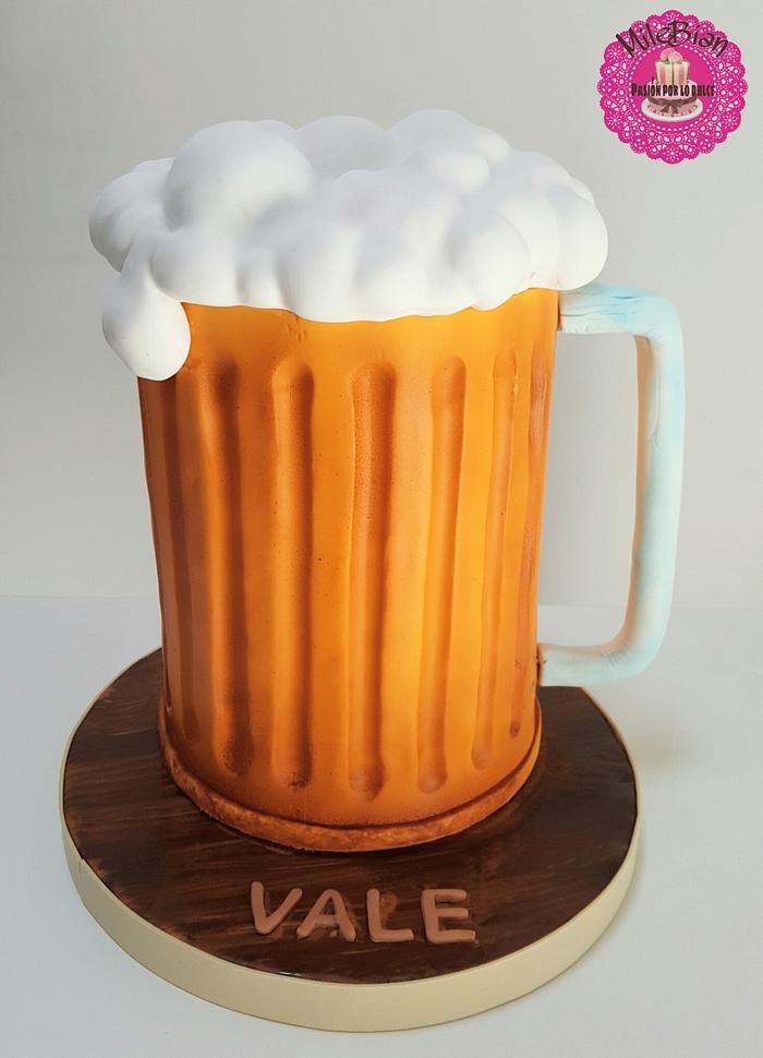 Beer mug cake
