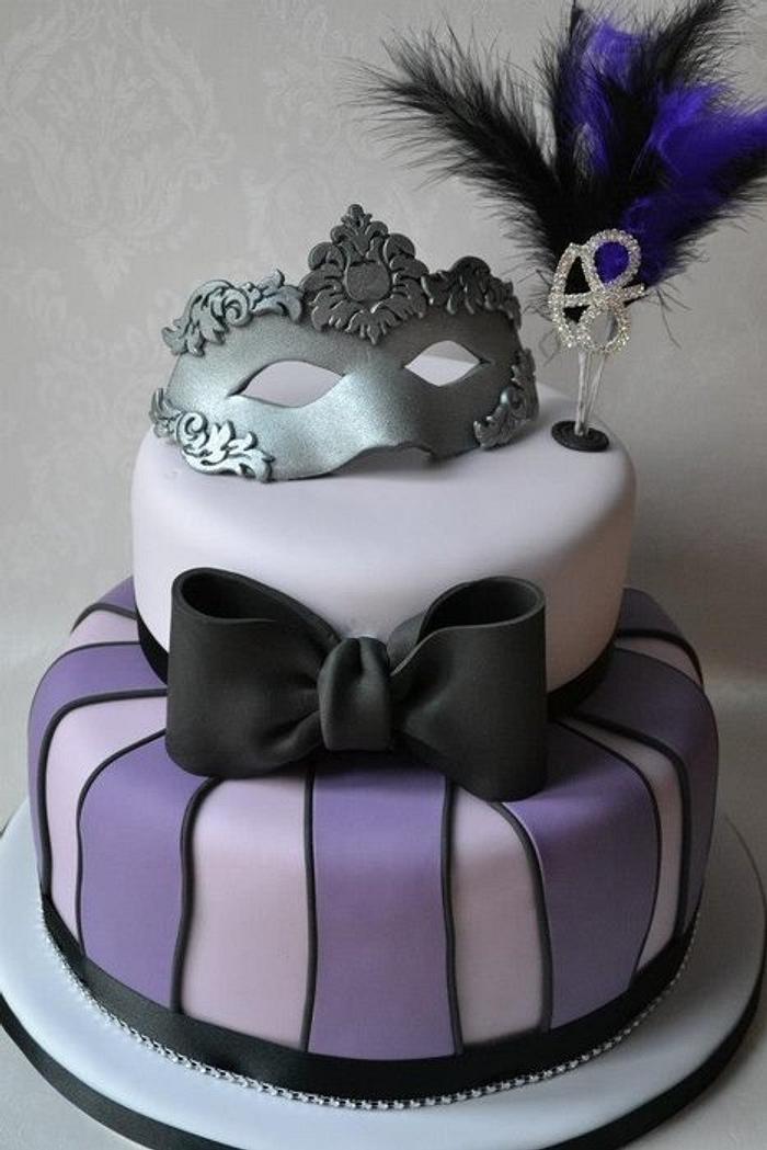 Masquerade 18th birthday cake