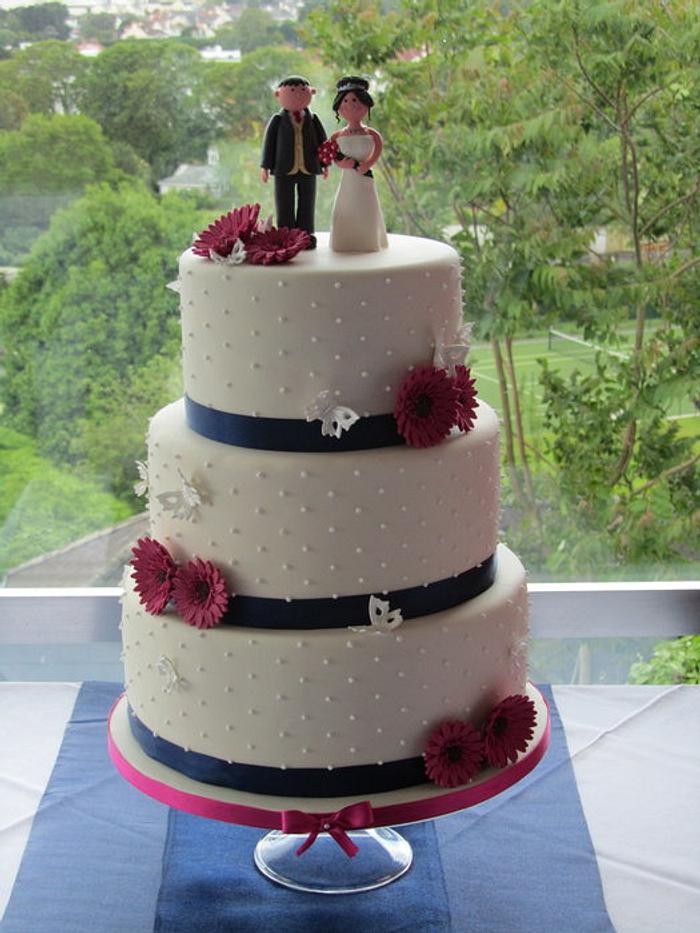 Gerbera Wedding cake