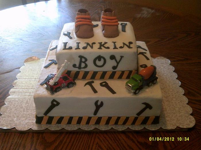 Construction theme babyshower cake