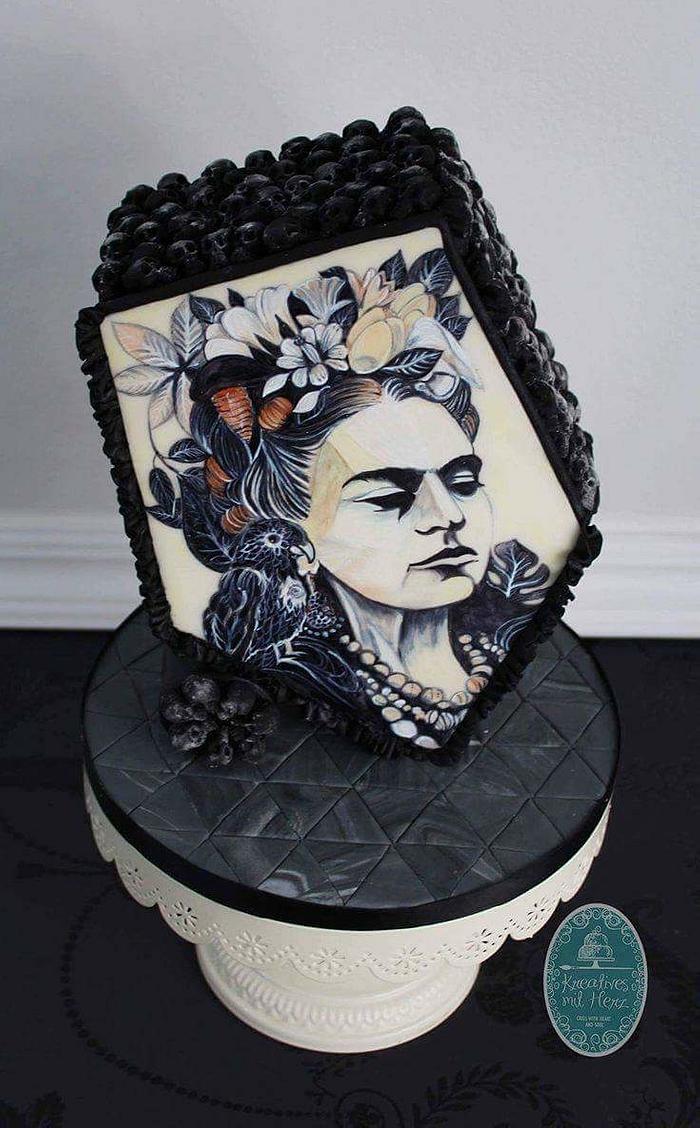 Frida Kahlo Cake# Sugar Skull Bakers#Mexico#handpainted 