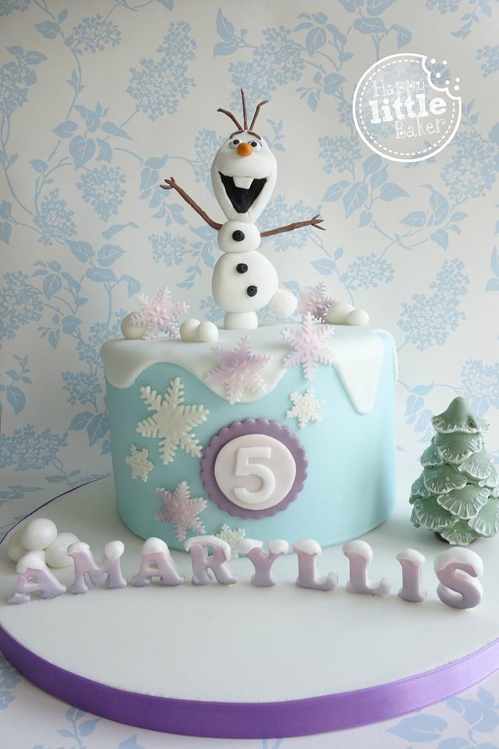 Olaf/Frozen Birthday Cake