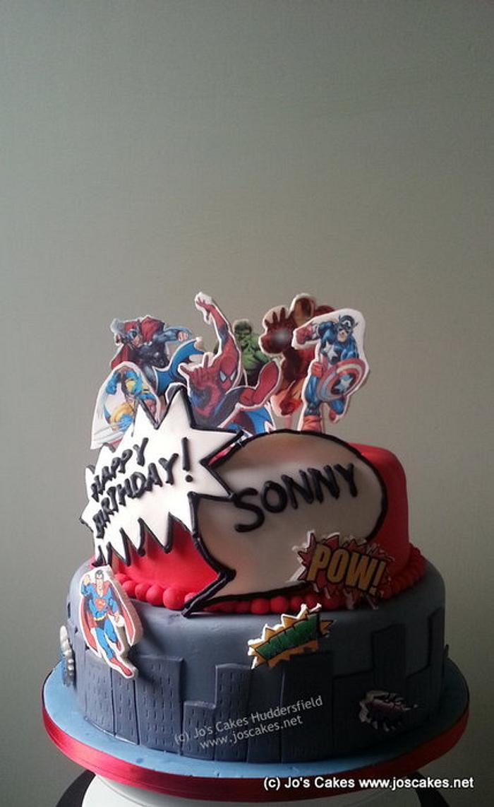 Superheros Birthday Cake