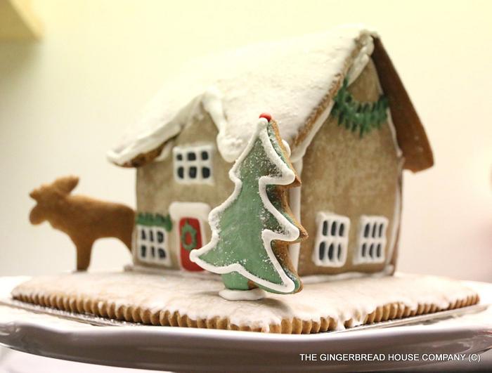 English winter gingerbread cottage