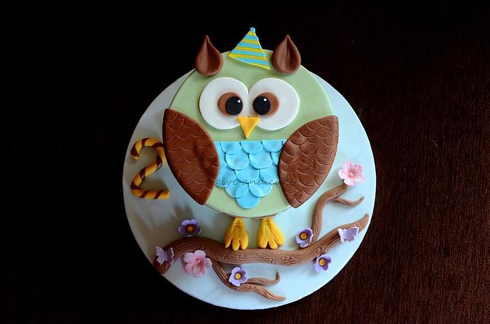 cute owl cake