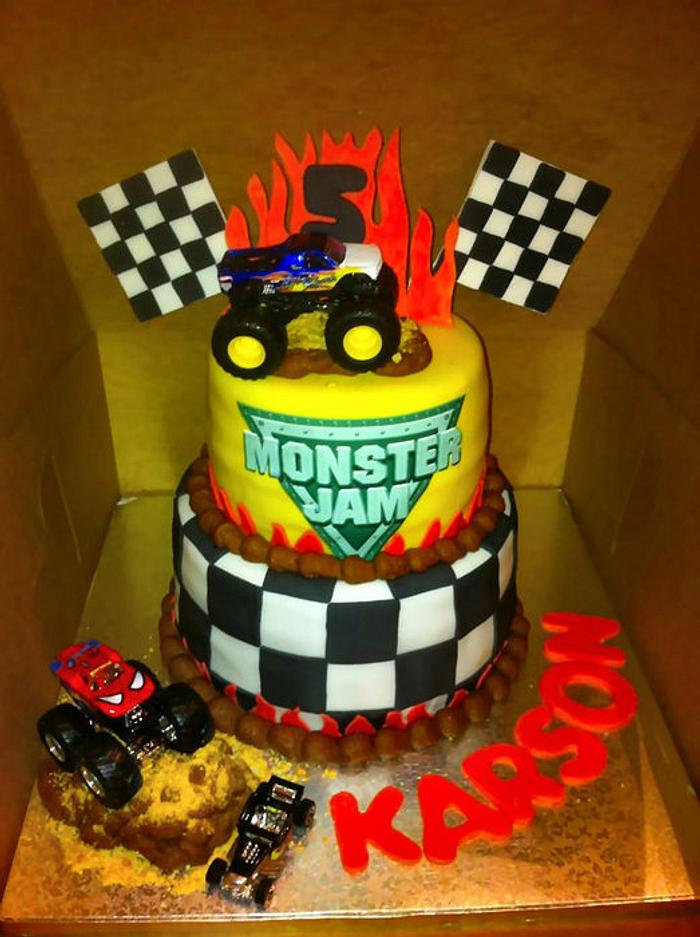 Monster truck cake