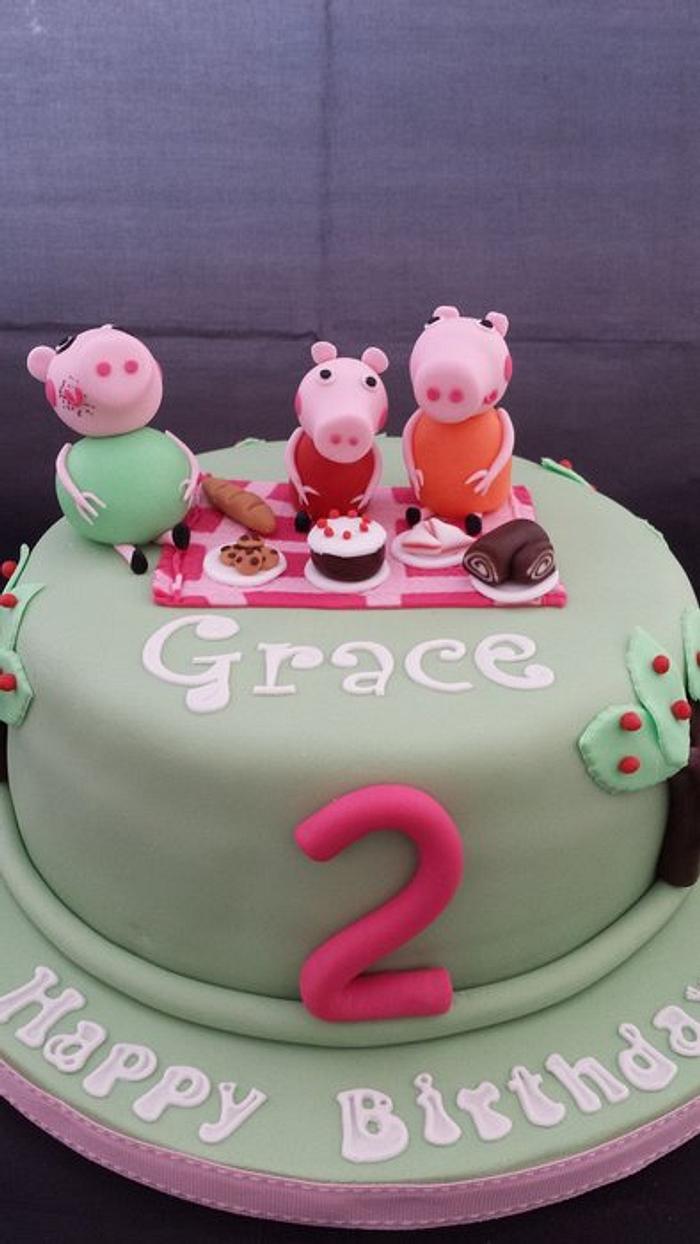 Peppa Pig Picnic cake