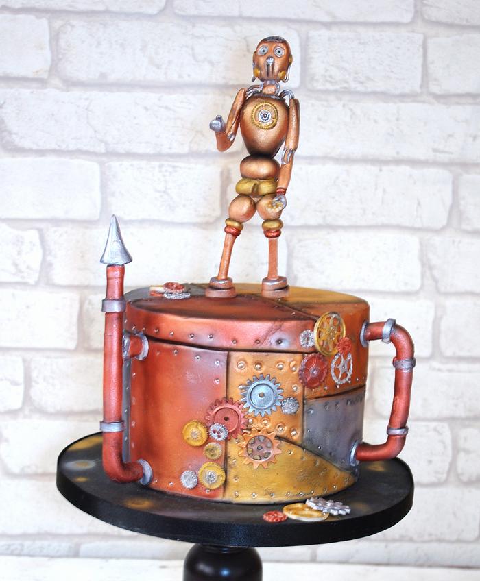 Steampunk Robot Cake